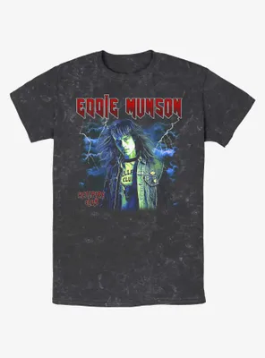 Stranger Things Eddie Munson Hellfire Club Mineral Wash T-Shirt