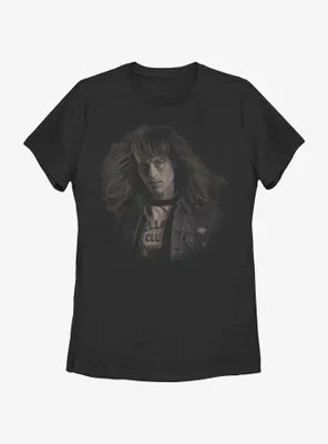 Stranger Things Halftone Eddie Munson Womens T-Shirt