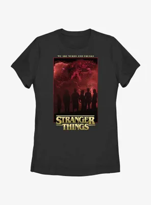 Stranger Things Nerds And Freaks Womens T-Shirt