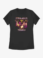 Stranger Things Heavy Metal Band Womens T-Shirt