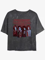 Stranger Things Robin, Steve, Eddie, Nancy Mineral Wash Womens Crop T-Shirt