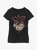 Stranger Things Halftone Demogorgon Youth Girls T-Shirt