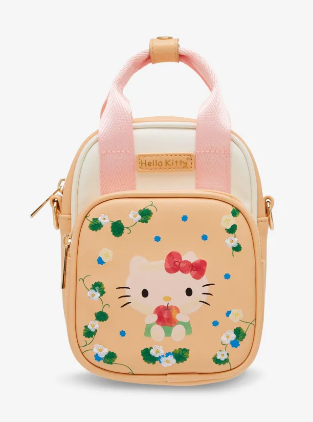 Axolotl & Snacks Allover Print Convertible Crossbody Bag