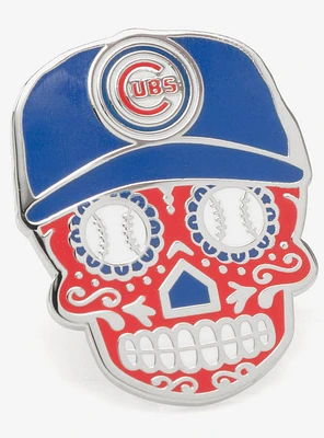 Chicago Cubs Sugar Skull Lapel Pin