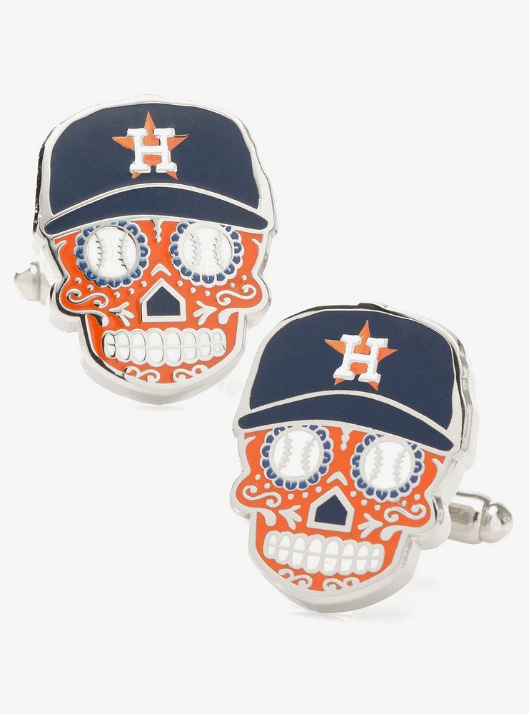 Houston Astros Sugar Skull Cufflinks