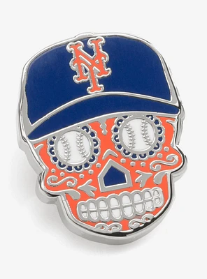 New York Mets Sugar Skull Lapel Pin