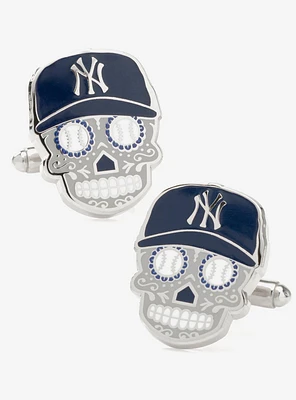 New York Yankees Sugar Skull Cufflinks