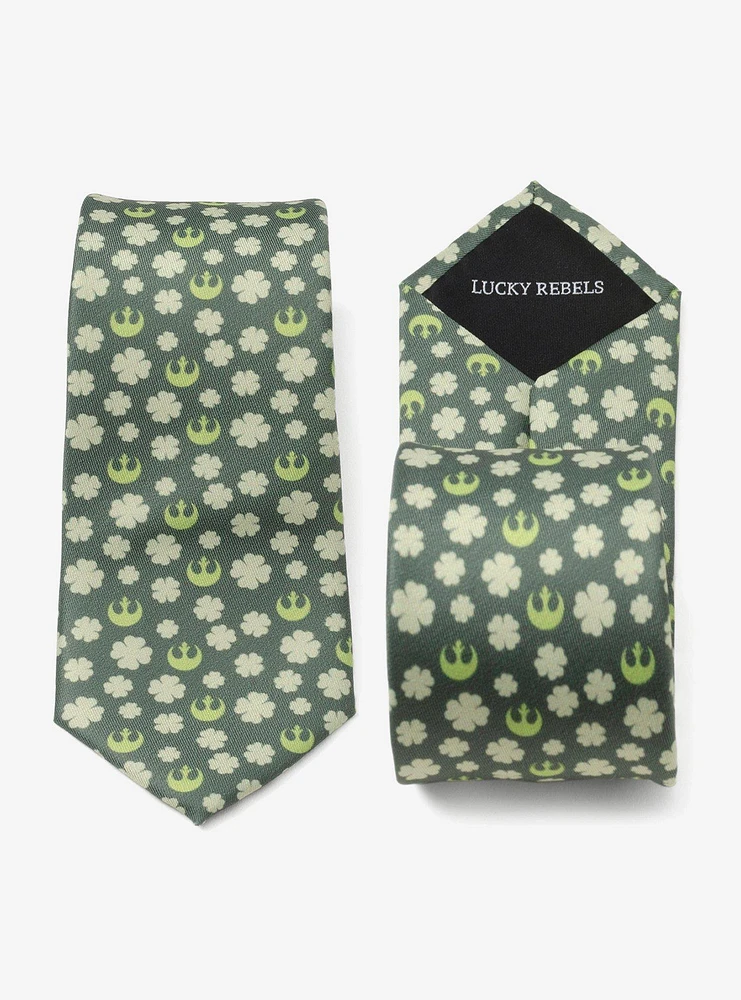 Star Wars Rebel Shamrock Green Hidden Message Men's Tie