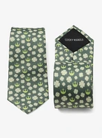 Star Wars Rebel Shamrock Green Hidden Message Men's Tie