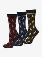 Star Wars Star Trek 3 Pair Sock Gift Set