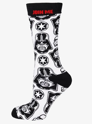 Star Wars Vader Patterned White Men's Socks