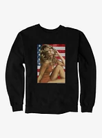 Farrah Fawcett American Flag Sweatshirt