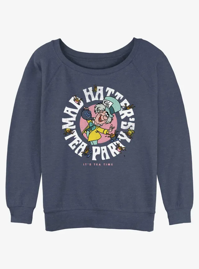 Disney Alice In Wonderland The Wildflowers Womens Slouchy Sweatshirt - GREY