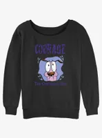 Cartoon Network Courage the Cowardly Dog Portrait Womens Slouchy Sweatshirt