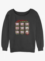 Cartoon Network Courage the Cowardly Dog Expressions Womens Slouchy Sweatshirt