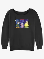 Cartoon Network Courage The Cowardly Dog Family Eustace, and Muriel Womens Slouchy Sweatshirt