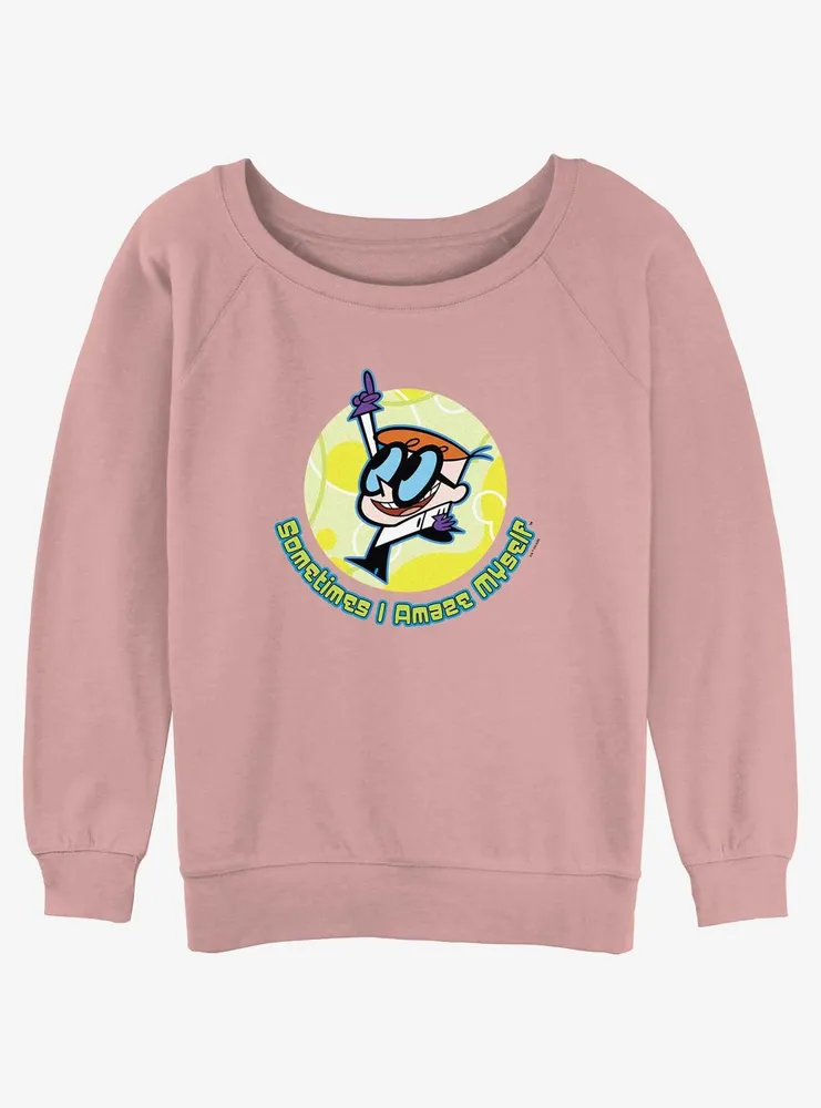 Cartoon Network Dexter's Laboratory I Amaze Myself Womens Slouchy Sweatshirt