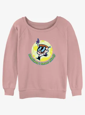 Cartoon Network Dexter's Laboratory I Amaze Myself Womens Slouchy Sweatshirt