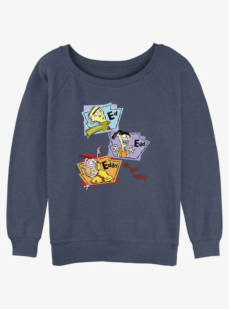 Cartoon Network Ed, Edd n Eddy The Squad Womens Slouchy Sweatshirt