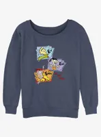 Cartoon Network Ed, Edd n Eddy The Squad Womens Slouchy Sweatshirt