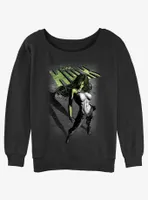 Marvel Hulk Incredible She-Hulk Womens Slouchy Sweatshirt