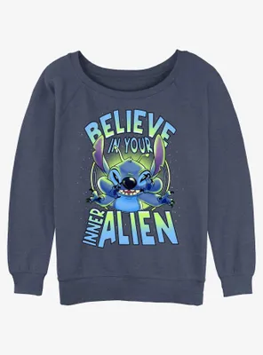 Disney Lilo & Stitch Inner Alien Womens Slouchy Sweatshirt