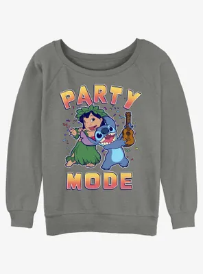 Disney Lilo & Stitch Party Mode Womens Slouchy Sweatshirt