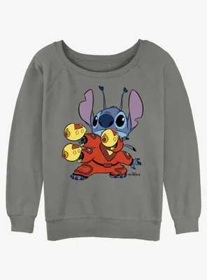 Disney Lilo & Stitch Alien Pew Womens Slouchy Sweatshirt