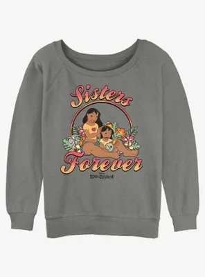 Disney Lilo & Stitch Sisters Forever Womens Slouchy Sweatshirt