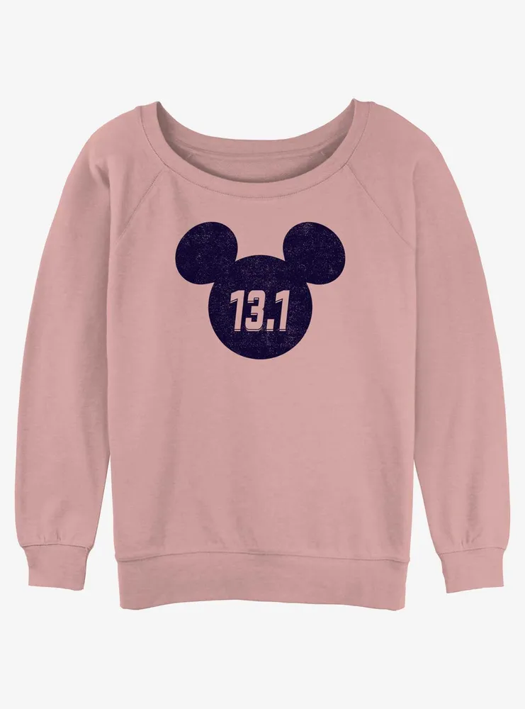 Disney Mickey Mouse Half Marathon 13.1 Ears Womens Slouchy Sweatshirt