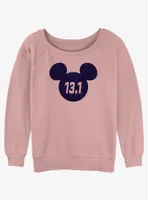 Disney Mickey Mouse Half Marathon 13.1 Ears Womens Slouchy Sweatshirt