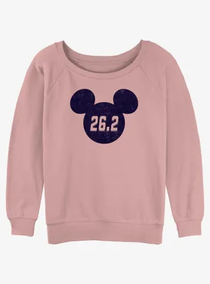 Disney Mickey Mouse Marathon 26.2 Ears Womens Slouchy Sweatshirt
