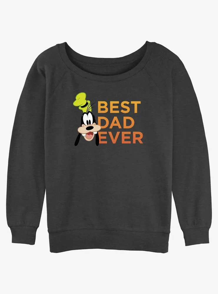 Disney Mickey Mouse Best Goofy Dad Ever Womens Slouchy Sweatshirt