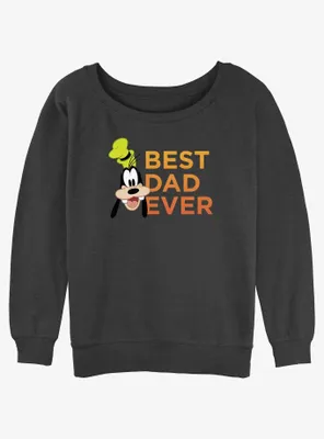 Disney Mickey Mouse Best Goofy Dad Ever Womens Slouchy Sweatshirt