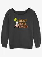 Disney Mickey Mouse Best Goofy Dad Ever Womens Slouchy Sweatshirt