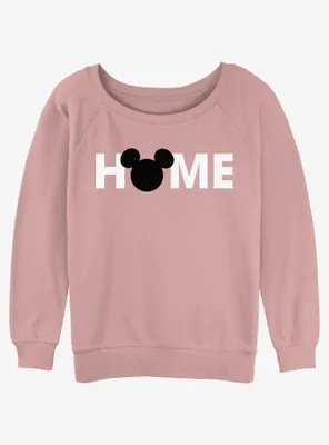 Disney Mickey Mouse Home Womens Slouchy Sweatshirt