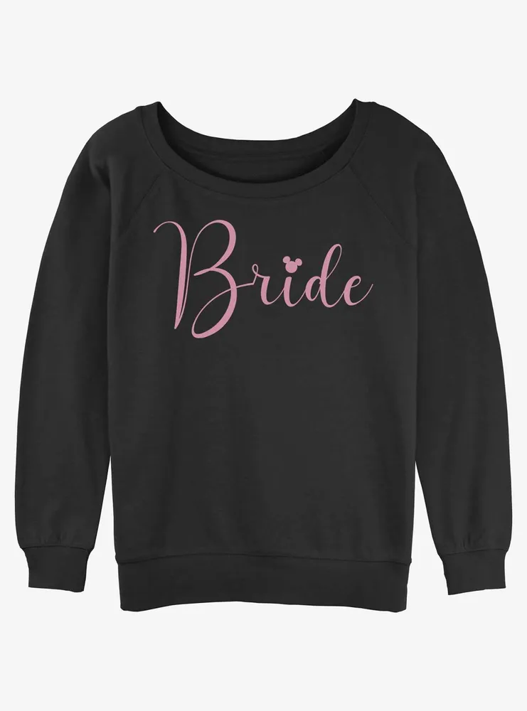 Disney Minnie Mouse Bride Womens Slouchy Sweatshirt