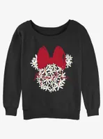 Disney Minnie Mouse Floral Womens Slouchy Sweatshirt