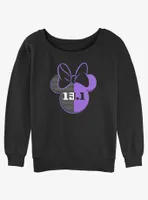 Disney Minnie Mouse Half Marathon Ears Womens Slouchy Sweatshirt