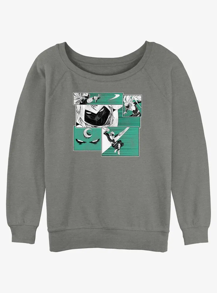 Marvel Moon Knight Action Sequence Womens Slouchy Sweatshirt