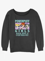 Cartoon Network The Powerpuff Girls Sugar and Spice Womens Slouchy Sweatshirt