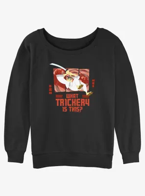 Cartoon Network Samurai Jack Trickery Jump Womens Slouchy Sweatshirt