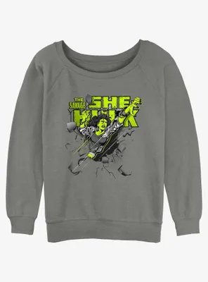 Marvel She-Hulk Savage Breakthrough Womens Slouchy Sweatshirt