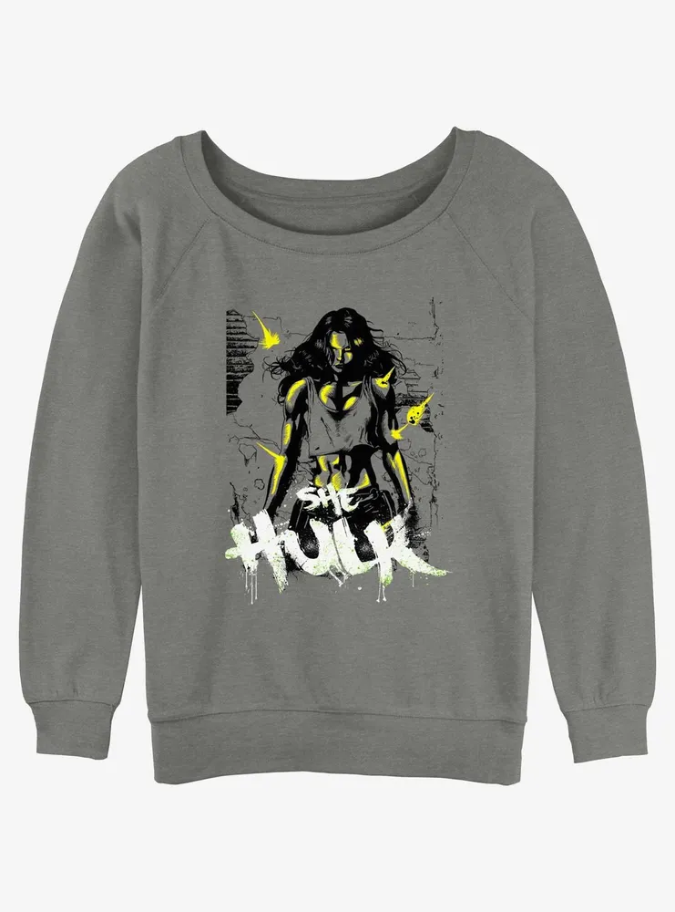 Marvel She-Hulk Invincible Fighter Womens Slouchy Sweatshirt