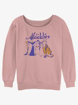 Disney Aladdin Group Shot Womens Slouchy Sweatshirt
