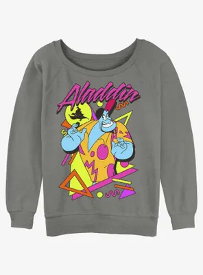 Disney Aladdin Genie On Vacation Womens Slouchy Sweatshirt