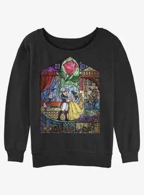 Disney Beauty and the Beast Glass Dance Womens Slouchy Sweatshirt