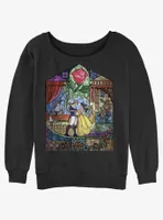 Disney Beauty and the Beast Glass Dance Womens Slouchy Sweatshirt