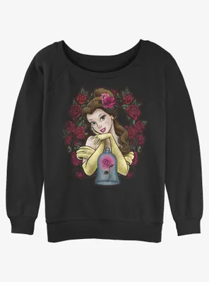 Disney Beauty and the Beast Rose Belle Womens Slouchy Sweatshirt