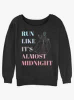 Disney Cinderella Run Like It's Almost Midnight Womens Slouchy Sweatshirt